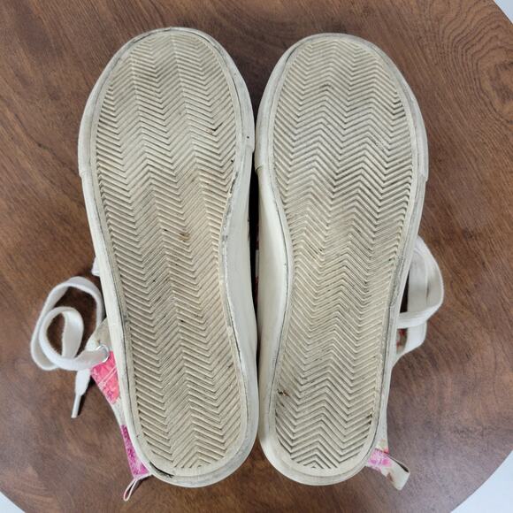 Aeropostale Women's‎ Sneakers 7 Multi Floral Print Canvas High Round Toe Lace Up - Picture 10 of 12